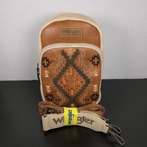 Wrangler Brown and Tan Crossbody Bag